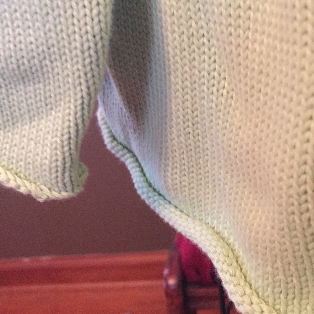 J. Jill Seafoam Sweater Rolled Hem V-Neck size MP - Picture 6 of 6
